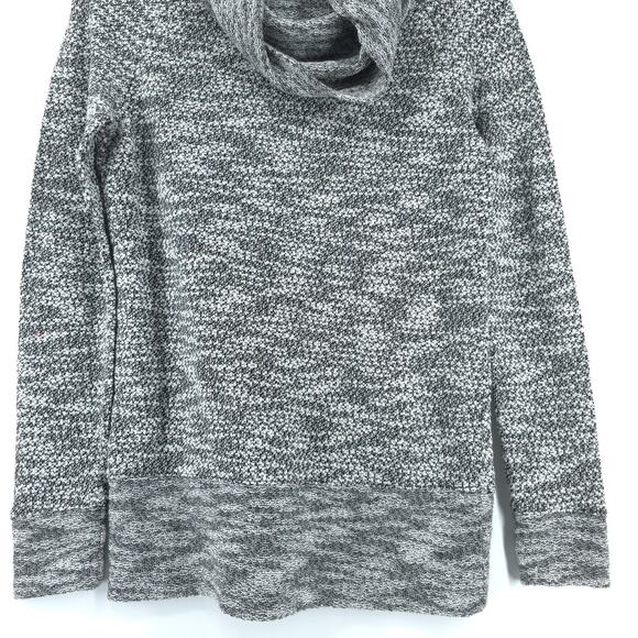 Lou & Grey Casual Luxe Cowl Neck Gray Mixed Knit Marled Pullover Sweater S - Picture 4 of 16